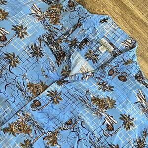 Ocean & Coast 3X Hawaiian Shirt Blue Beach Tropical Cruise Resort Big & Tall